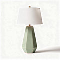 Ceramic table lamp with fabric shade in mint green 20 x 20 x 50cm