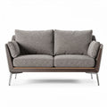 Mid-century modern gray fabric sofa with wood frame suitable for living room 180 x 85 x 75cm